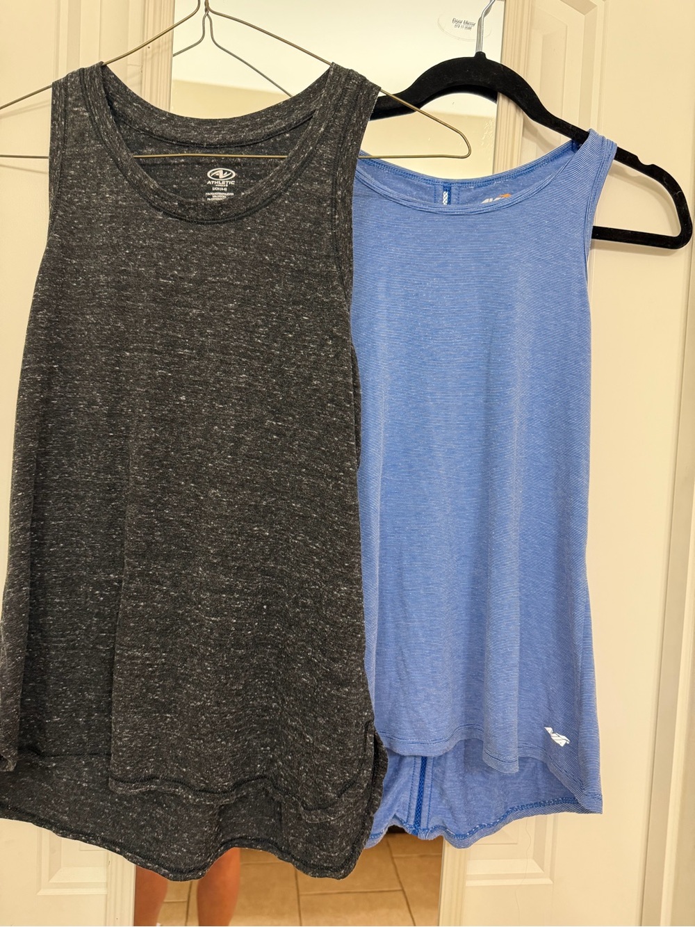 Athletic Works and AVIA Tank Tops - Black Heather & Heather Blue